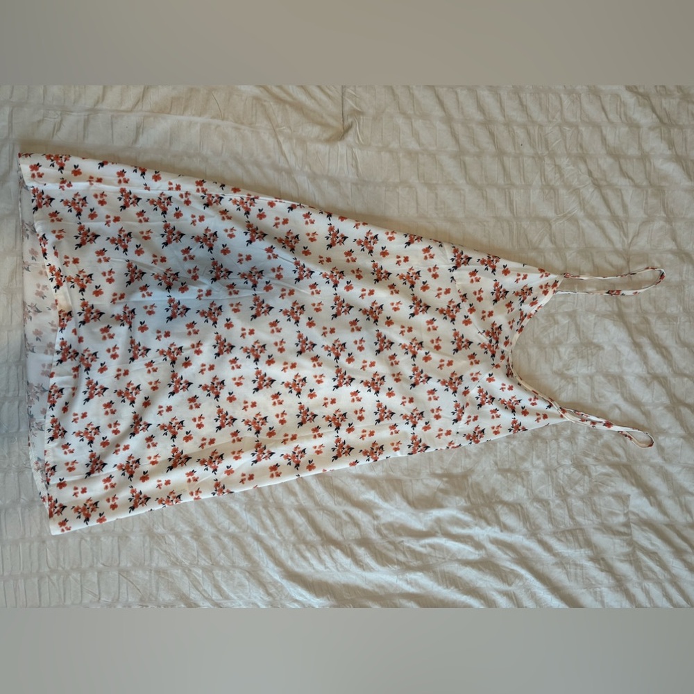 White dress with small flowers